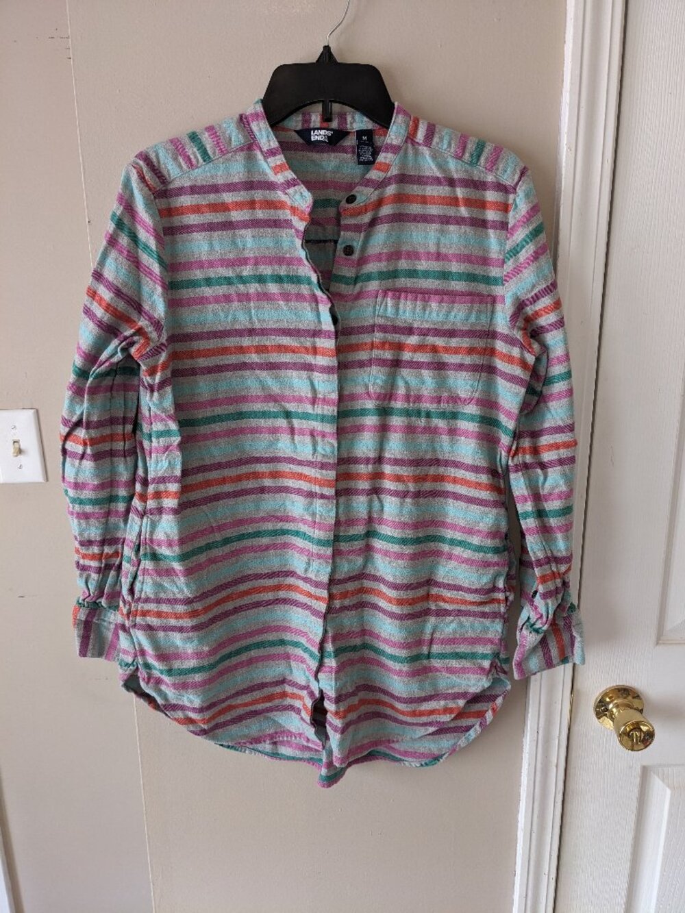 Lands' End LS Striped Tunic Sz M (10-12)